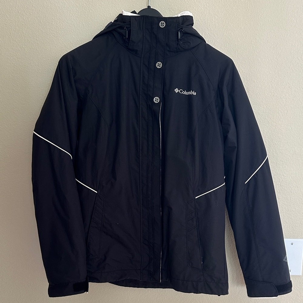 Columbia Black Jacket and Liner with White Trim M NWOT